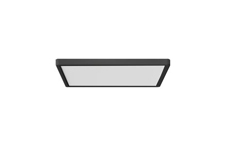 PANKA Čtvercové LED stropní svítidlo 24W 1560lm IP40 černé 1