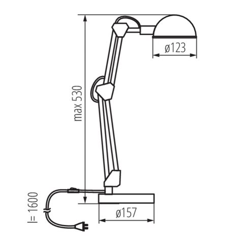 PIXA KT-40-B  Kancelářská stolní lampa 3