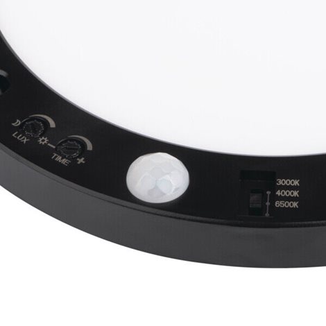 ERGA PIR LED svítidlo s čidlem 17W, max.1600lm, IP20, CCT 3000/4000/6500K, černá 10