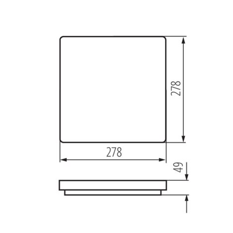VARSO LED 18W-NW-L přisazené svítidlo 18W, 1700lm, 4000K, IP54, hranaté 8