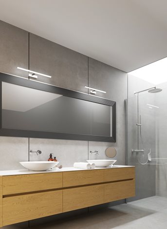 ASTEN nástěnné koupelnové svít. LED 8W, 660lm, 4000K, IP44, 40cm, chrom 6