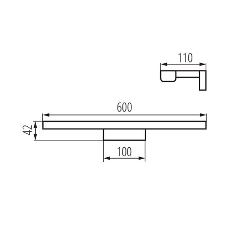ASTEN nástěnné koupelnové svít. LED 12W, 1070, 4000K, IP44, 60cm, bílá 7