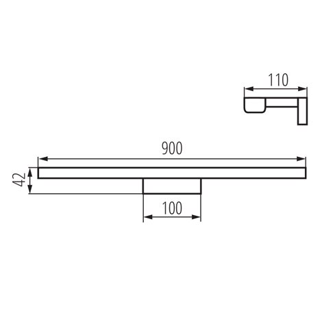 ASTEN nástěnné koupelnové svít. LED 15W, 1450lm, 4000K, IP44, 90cm, bílá 6