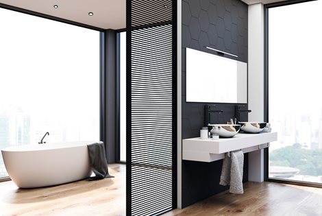 ASTEN nástěnné koupelnové svít. LED 15W, 1230lm, 4000K, IP44, 90cm, černá 2