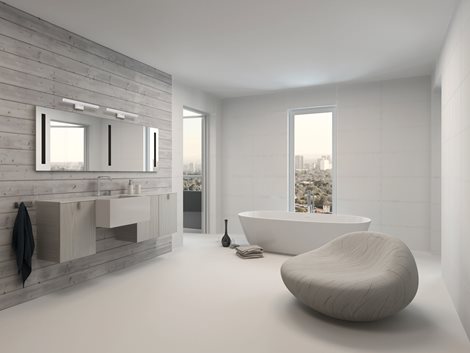 ASTEN nástěnné koupelnové svít. LED 8W, 690lm, 4000K, IP44, 40cm, bílá 2