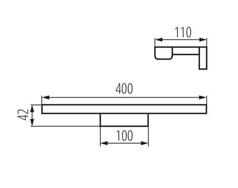 ASTEN nástěnné koupelnové svít. LED 8W, 690lm, 4000K, IP44, 40cm, bílá 3