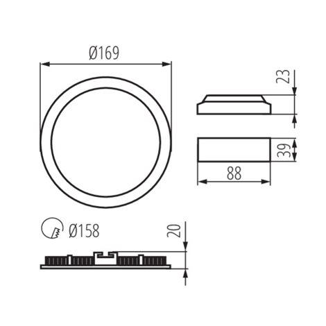 ROUNDA V2LED12W-WW-W   Vestavné svítidlo LED (starý kód  25837) 6