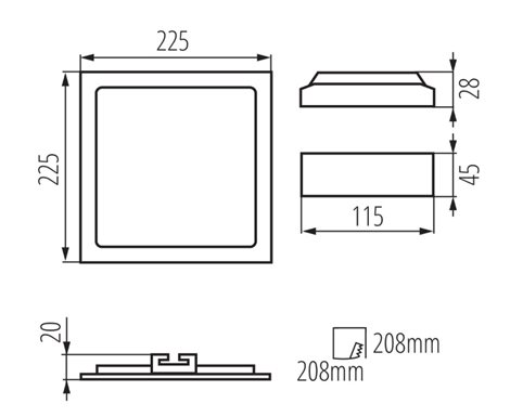 KATRO V2LED 18W-NW-W   Vestavné svítidlo LED (nahrazuje kód 25819) 4