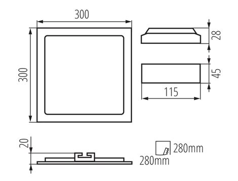 KATRO V2LED 24W-NW-W Vestavné svítidlo LED (nahrazuje kód 25823) 6