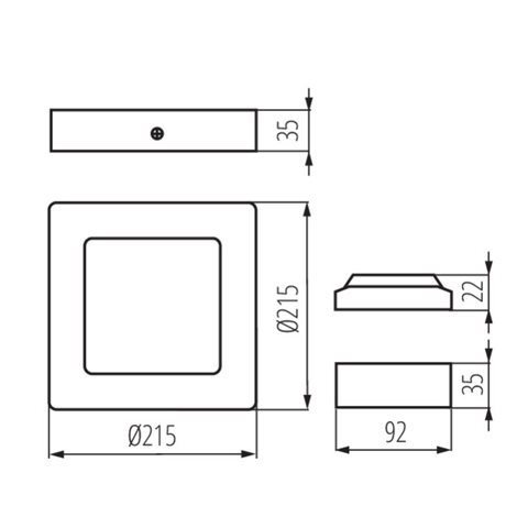 KANTI V2LED 18W-NW-W Přisazené svítidlo LED (nahrazuje kód 25851) 2