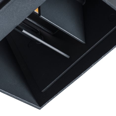 REKA LED EL 7W-O-GR Nástěnné svít. LED 7W, 380lm, 4000K, IP54, kulaté, grafit 5
