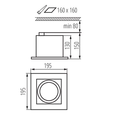 MATEO ES DLP-150-B Svítidlo typu downlight MATEO ES max 25W IP20 4