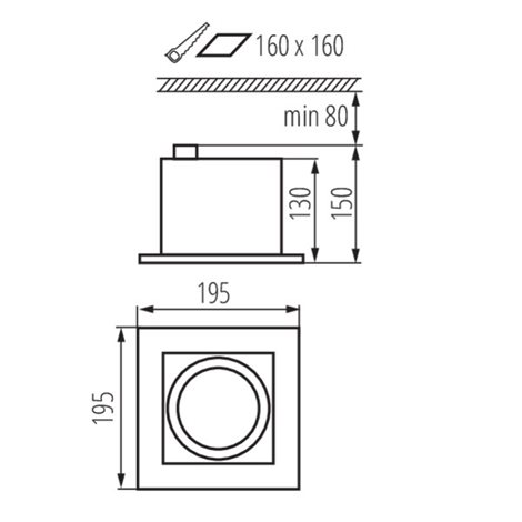 MATEO ES DLP-150-W Svítidlo typu downlight MATEO ES max 25W IP20 2