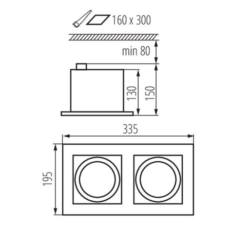 MATEO ES DLP-250-W Svítidlo typu downlight MATEO ES max 2x25W IP20 7