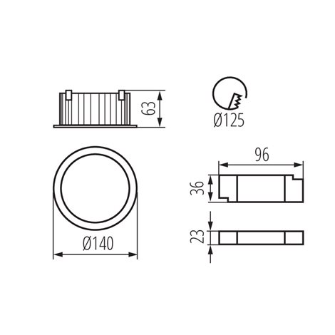 TIBERI PRO 20W-940-W  Vestavné svítidlo LED 7