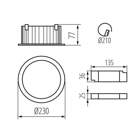 TIBERI PRO 40W-940-W Vestavné svítidlo LED 7