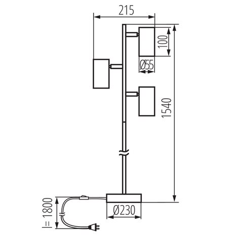 EVALO FL 3xGU10 B-SR Podlahová lampička 2
