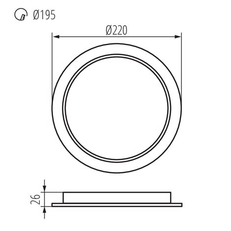 TAVO LED DO 24W-NW Vestavné svítidlo LED 3