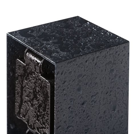 DASTO 2SOC FR B venkovní sloupek se zásuvkami 2x 230V, 16A, typ E, IP44, 23cm, černý 2