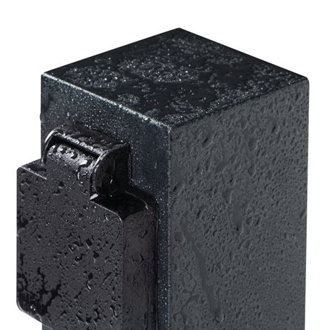 NASTO 2SOC FR B venkovní sloupek se zásuvkami 2x 230V, 16A, typ E, IP44, 23cm, černý 2