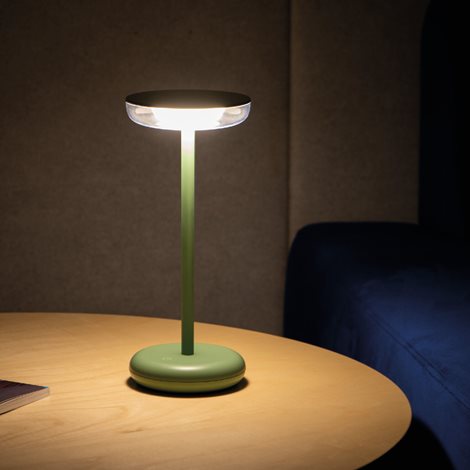 FLUXY LED IP44 GN Stolní lampa, max.140lm, 3000K, IP44, bez 5V DC zdroje, zelená 13