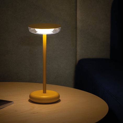 FLUXY LED IP44 Y Stolní lampa, max.140lm, 3000K, IP44, bez 5V DC zdroje, žlutá 11