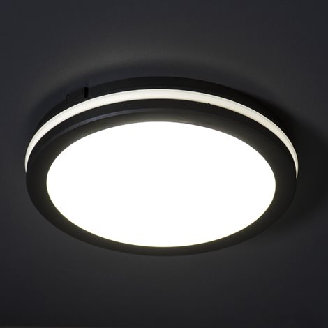BENO ECO stropní LED 20W, 1600lm(NW), CCT 3000/4000/6500K, IP65, černá 10