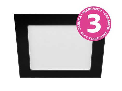 PN22400013 LED DOWNLIGHT vestavné svít.hranaté 6W,540lm,3000-6000K,IP44,černá,11,5x 11,5cm 5