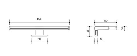 PN12300006 ARVEN koupelnové svít. LED 8W, 720lm, 4000K, IP44, 40cm, černá 2