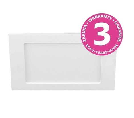 PN22400006 LED DOWNLIGHTvestavné svít.hranaté 12W,1080lm,3000-6000K,IP44,bílá,16,5x 16,5cm 2