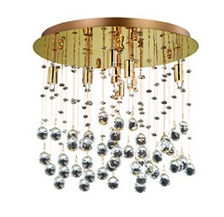 MOONLIGHT PL8 stropní svítidlo 8x G9 LED 3W 370lm 3000K 40cm IP20, zlaté