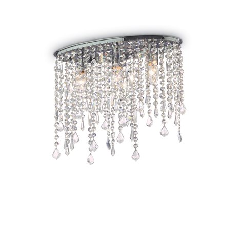 RAIN CLEAR PL3 stropní přisazené svítidlo 3x E14 40W bez zdroje 40cm IP20, chromové