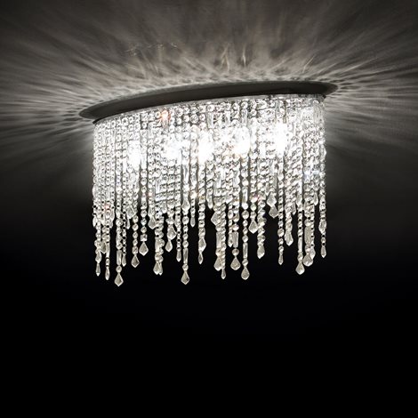 RAIN CLEAR PL5 stropní přisazené svítidlo 5x E14 40W bez zdroje 69cm IP20, chromové 2