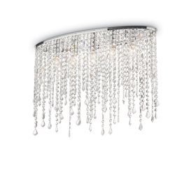 RAIN CLEAR PL5 stropní přisazené svítidlo 5x E14 40W bez zdroje 69cm IP20, chromové