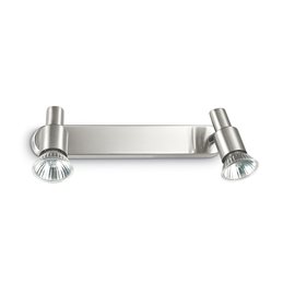 SLEM AP2 nástěnné bodové svítidlo 2x GU10 LED 7W 630lm 3000K 26cm IP20, niklové