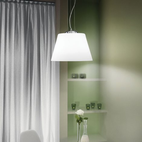 CYLINDER SP1 závěsné svítidlo 1xE27 60W bez zdroje 40,5cm IP20, bílé sklo 2