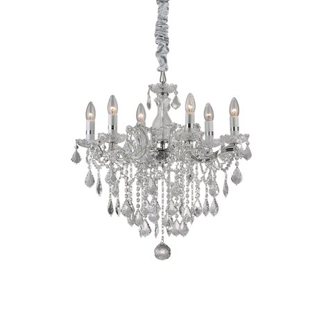 FLORIAN SP6 závěsné svítidlo 6x E14 40W bez zdroje 60cm IP20, chromové 1