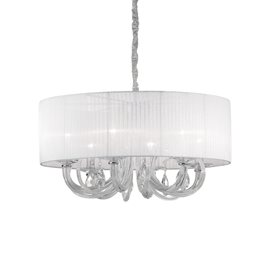 SWAN SP6 závěsné svítidlo 6x E14 40W bez zdroje 69cm IP20, bílé