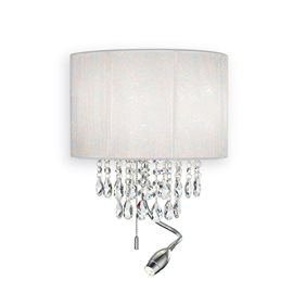 OPERA AP3 nástěnné svítidlo 1x LED 1W 45lm 3000K + 2x E14 40W bez zdroje 30cm IP20, bílé