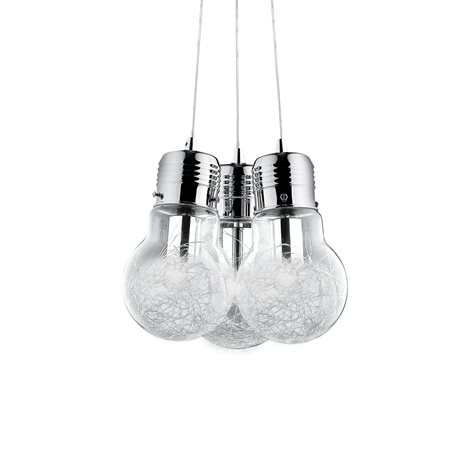 LUCE MAX SP3 závěsné svítidlo 3x E27 60W bez zdroje IP20, čiré 1