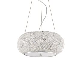 PASHA' SP6 závěsné svítidlo 6x E14 40W bez zdroje 45cm IP20, chromové