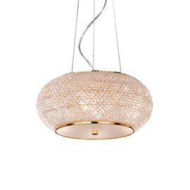 PASHA' SP6 závěsné svítidlo 6x E14 40W bez zdroje 45cm IP20, zlaté
