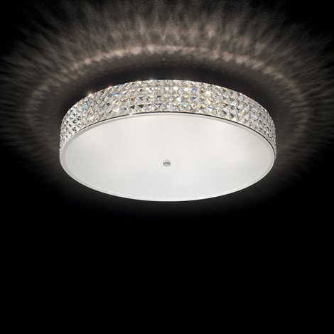 ROMA PL12 stropní přisazené svítidlo 12x G9 LED 3W 370lm 3000K 60cm IP20, chromové 3