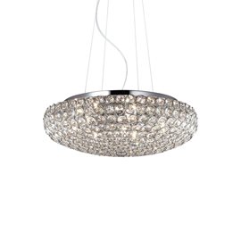 KING SP7 závěsné svítidlo 7x G9 LED 3W 370lm 3000K 46cm IP20, chromové