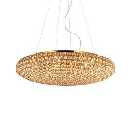 KING SP12 závěsné svítidlo 12x G9 LED 3W 370lm 3000K 65cm IP20, zlaté