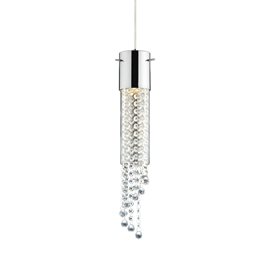 GOCCE SP1 závěsné svítidlo 1x GU10 LED 5W 480lm 3000K IP20, chromové
