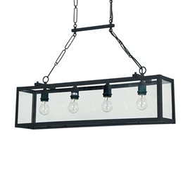 IGOR SP4 závěsné svítidlo 4x E27 60W bez zdroje 92cm IP20, černé