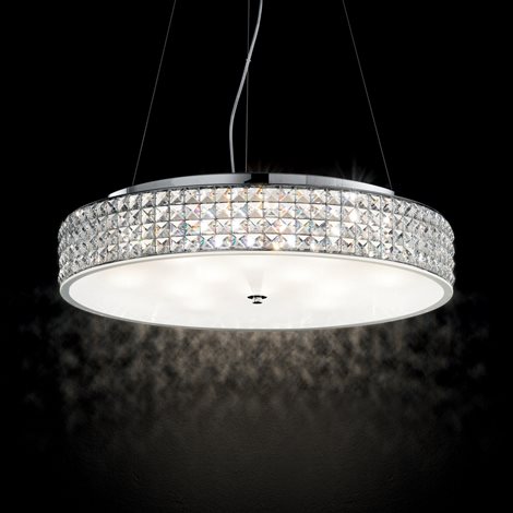 ROMA SP12 stropní závěsné svítidlo 12x G9 LED 3W 370lm 3000K 60cm IP20, chromové 2