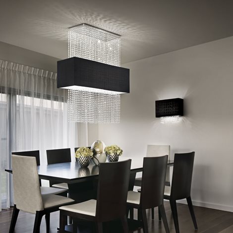 PHOENIX SP5 závěsné svítidlo 5x E27 60W bez zdroje 90cm IP20, černé 1