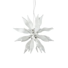 LEAVES SP8 závěsné svítidlo 8x G9 LED 3W 370lm 3000K 63cm IP20, bílé